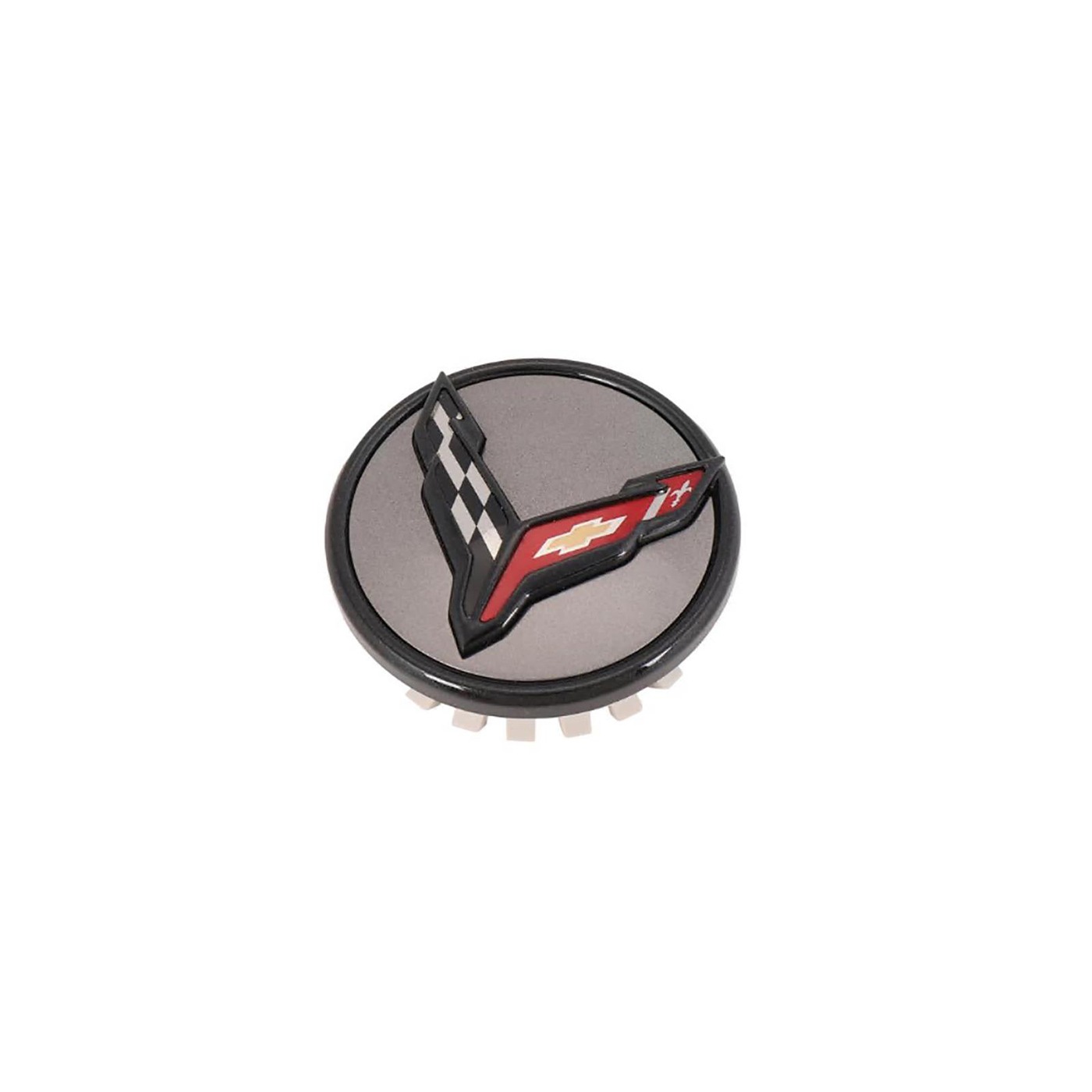 2020-2025 C8 Wheel Center Cap - Gray w/ Black Trim