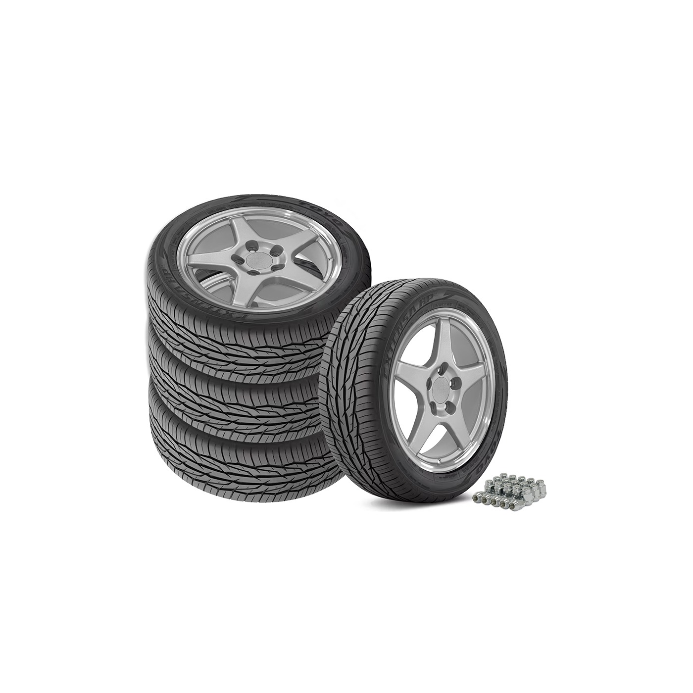 84-87 C4 ZR1 Style Staggered Wheel & Tire Package w/ Machined Lip