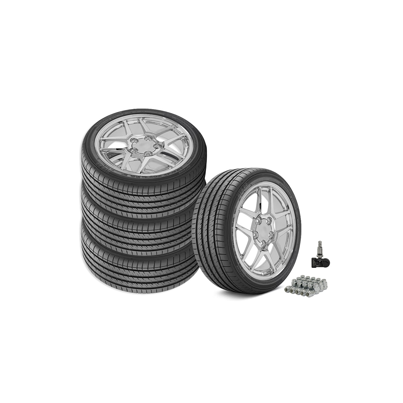 97-00 C5 Z06 Style Chrome Wheel & Tire Package