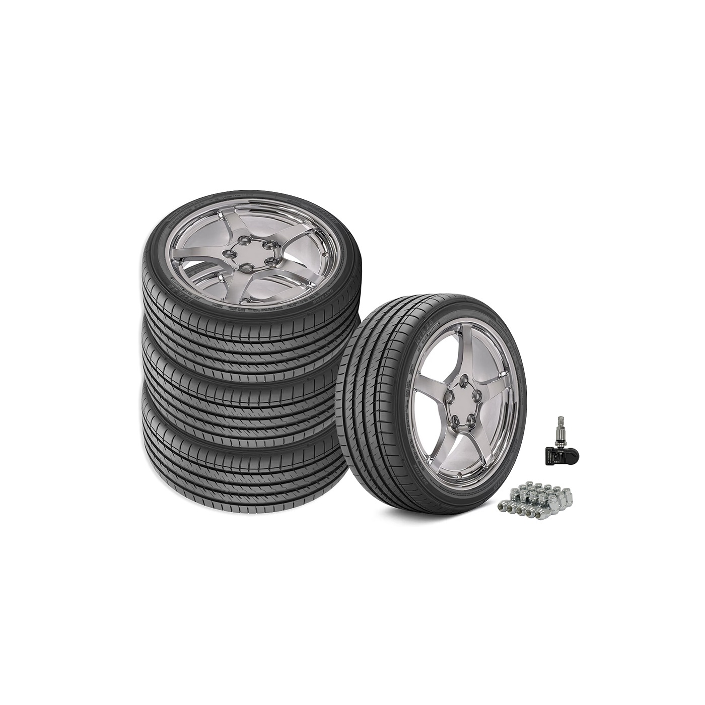 97-00 C5 Y2K Style Chrome Wheel & Tire Package