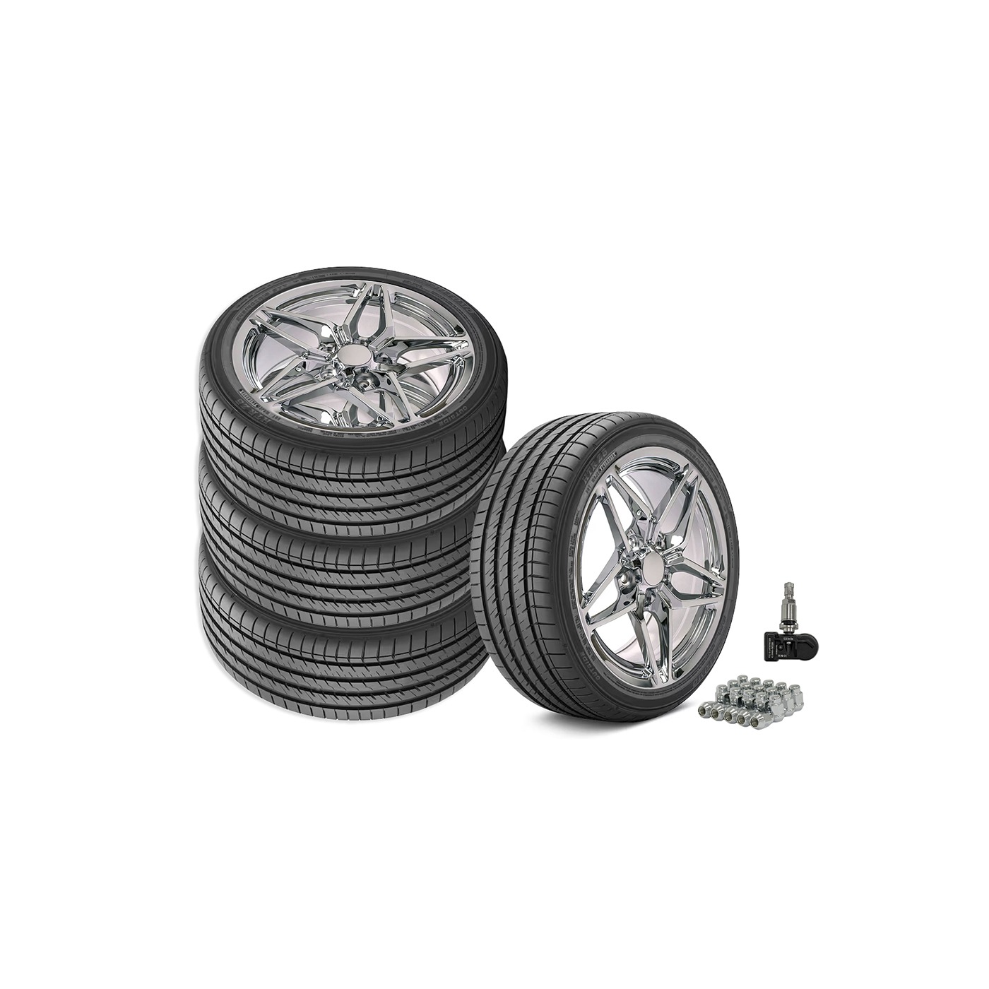 97-00 C7 ZR1 Style Chrome Wheel & Tire Package