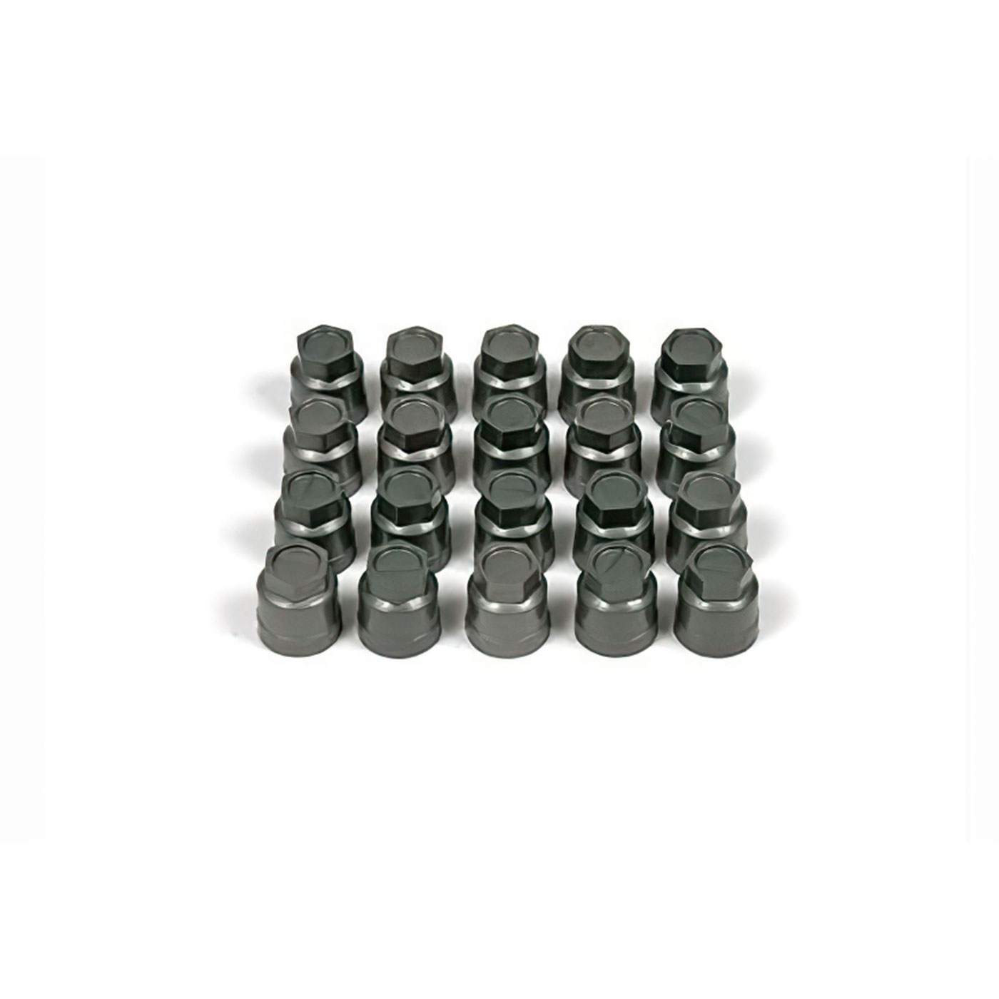 86-90 Gray Lug Nut Cover Set (20)