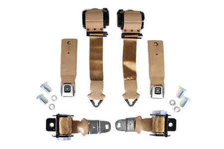 1972-1973 Corvette Coupe & Conv Seat Belt Set w/Shoulder Harness (Reproduction)
