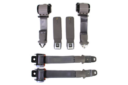 1974-1975 Corvette Conv Seat Belt Set w/Shoulder Harness (Reproduction)