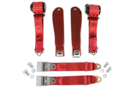 1968L-1969 Corvette Seat Belt Set w/Shoulder Harness (Reproduction)