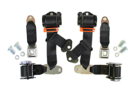 1974-1977 Corvette Coupe Seat Belt Set w/Shoulder Harness (Economy)