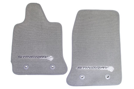 2014-2018 Corvette Stingray GM Front Floor Mats (Gray)