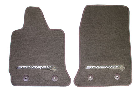 2014-2018 Corvette Stingray GM Front Floor Mats (Brownstone)