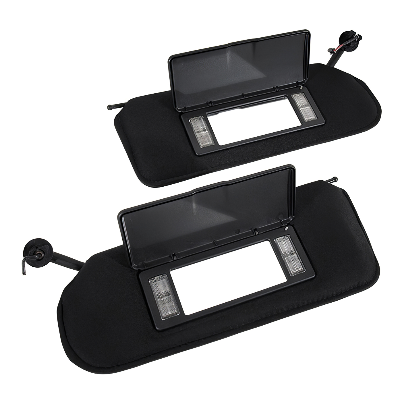 2005-2013 Corvette Sunvisors with Lighted Vanity Mirrors - Replacement Pair