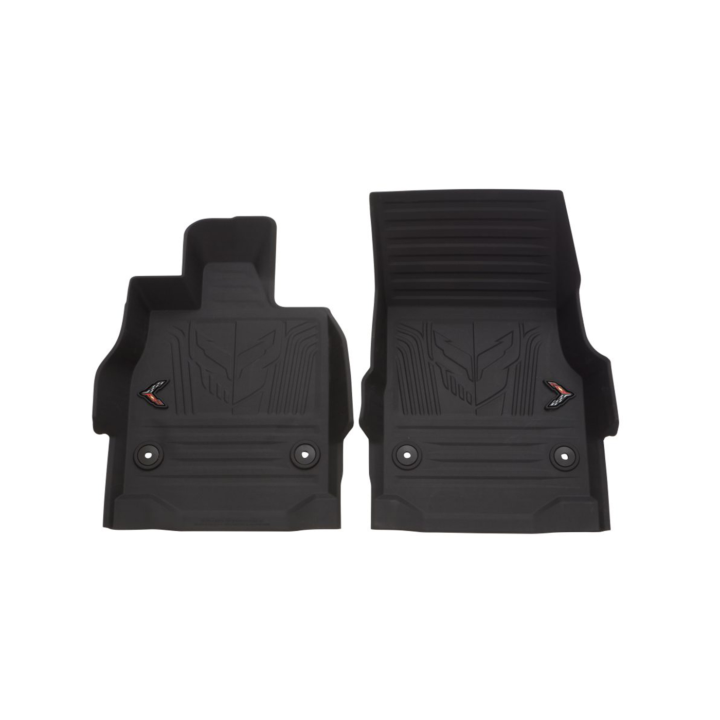 2020-2027 All-Weather Black Floor Liners w/ Jake & Crossflags Logo