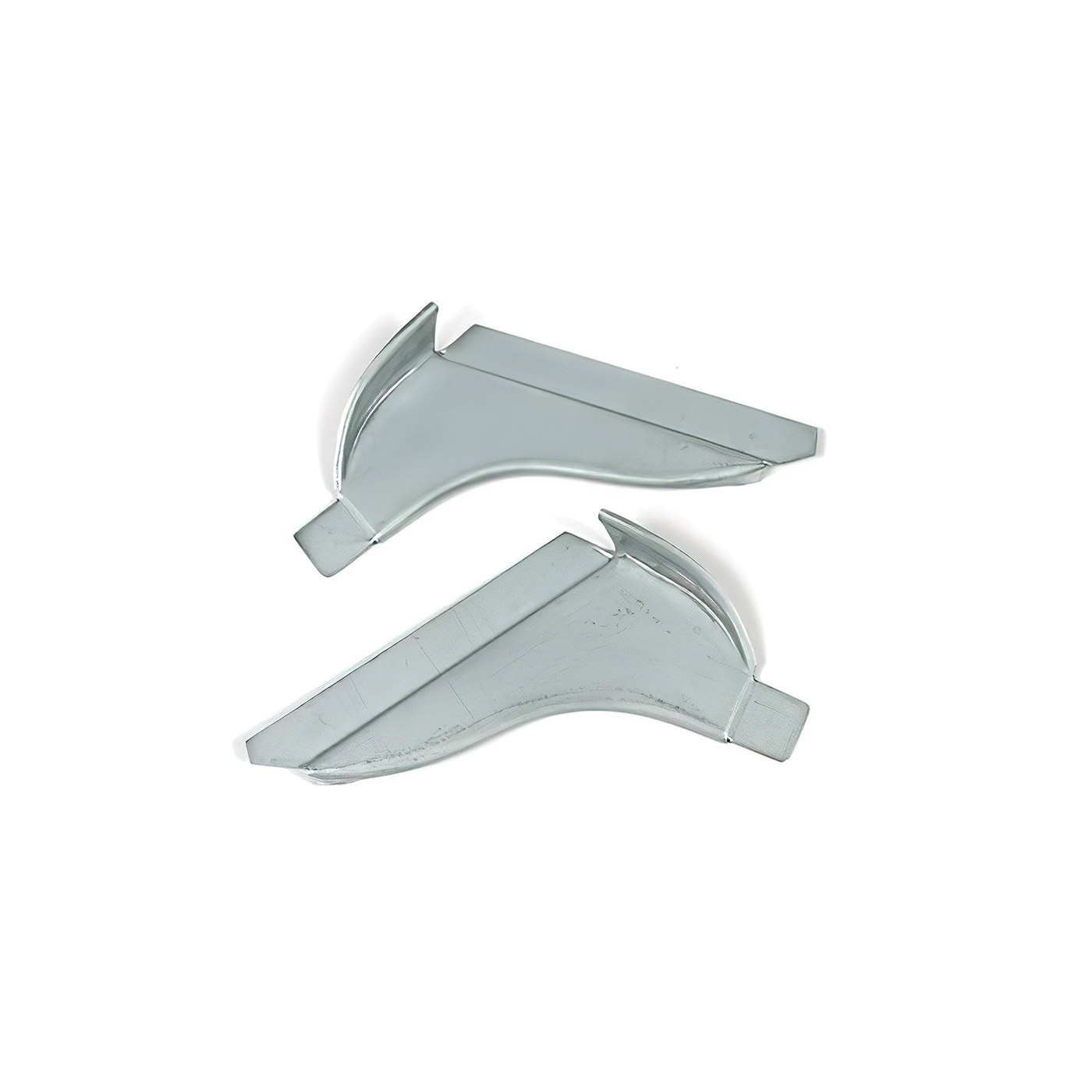 63-67 Coupe Rear Lower Drip Rail Gutter Reinforcements