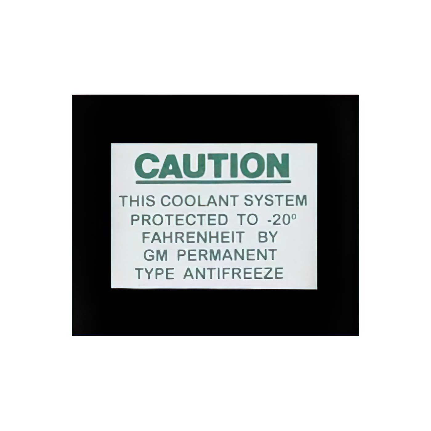 55-57 Radiator or 61-62 Expansion Tank Caution Decal