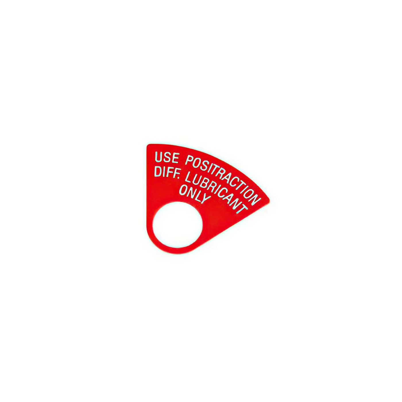 66-72 Differential Plastic Tag - Red Plastic
