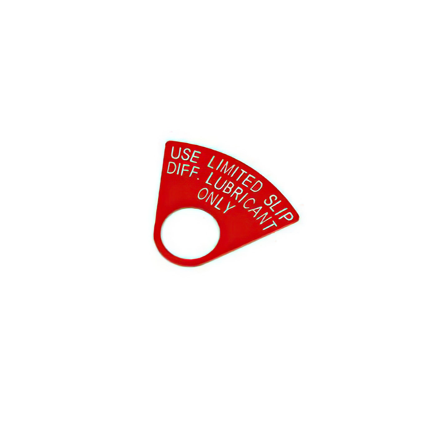 73-79 Differential Plastic Tag - Red Plastic