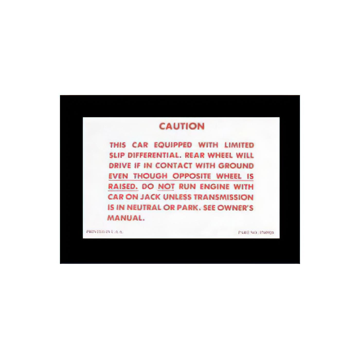57-58 Positraction Decal