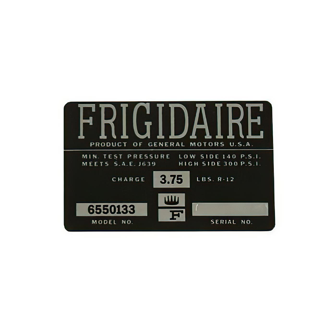 64-65 AC Compressor Frigidaire Decal