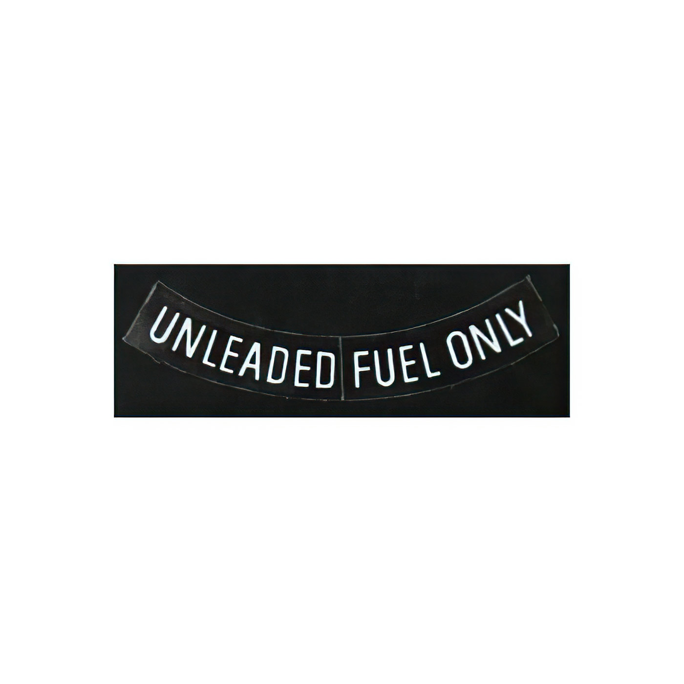 75-77 Unleaded Fuel Only Decal - White