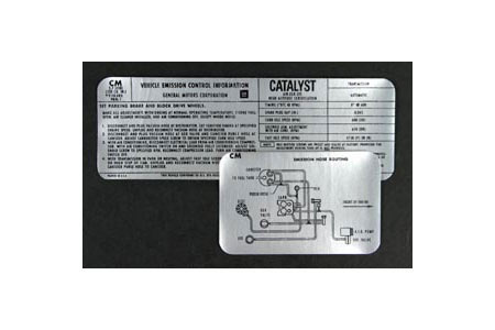 1979 Corvette L48 High Altitude Emission Decal "CM"