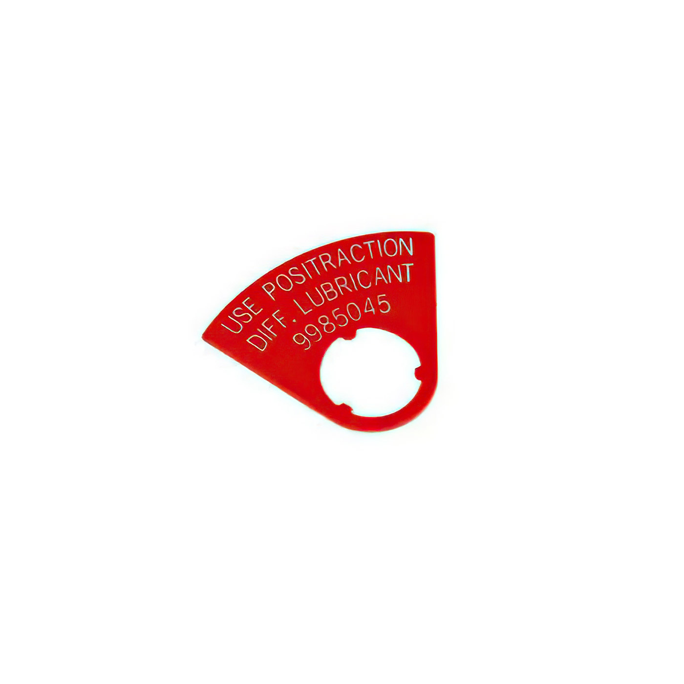 65 Differential Plastic Tag - Red Plastic
