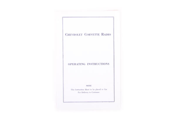 53-57 Radio Instructions