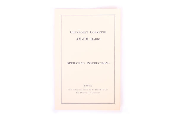 63 AM/FM Radio Instruction Sheet