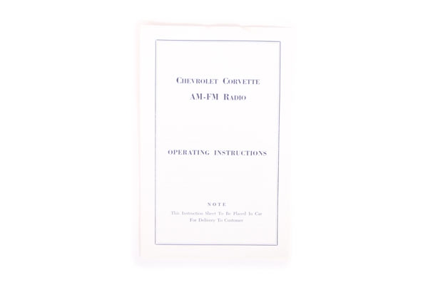 63L-64 AM/FM Radio Instruction Sheet