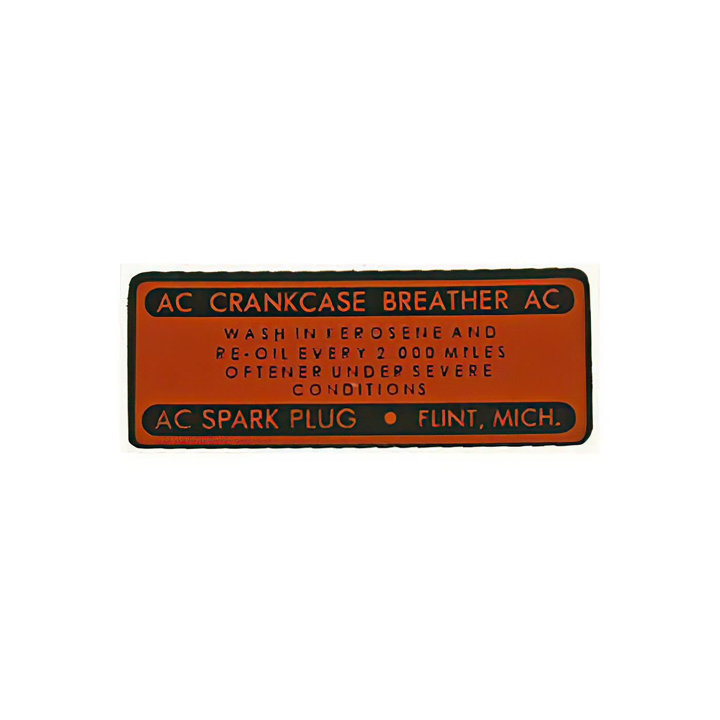 56-57 Oil Cap Decal - Cleaning Instructions