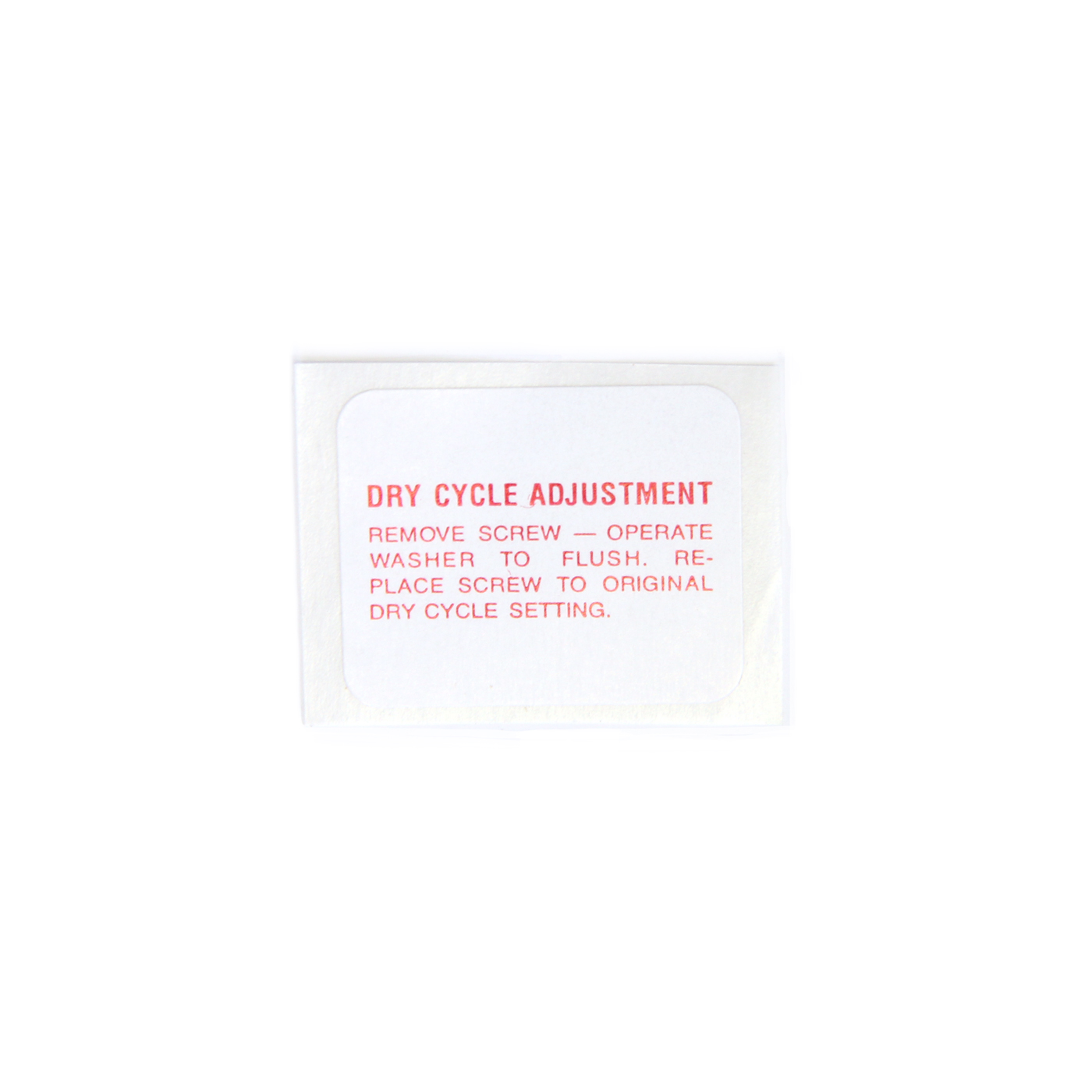 58-62 Windshield Washer Reservoir Lid Decal