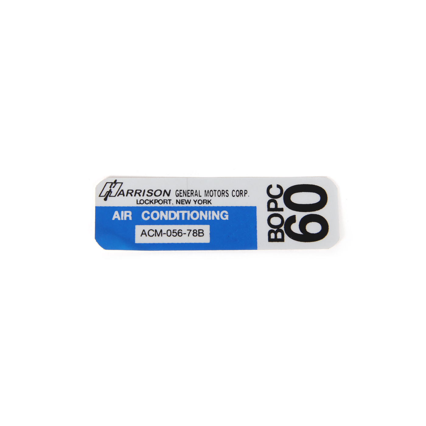 78 Air Condition Heat Exchanger Decal