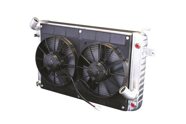 68-72 327/350 w/o AC Conversion Direct Fit Aluminum Radiator & Fan Combo