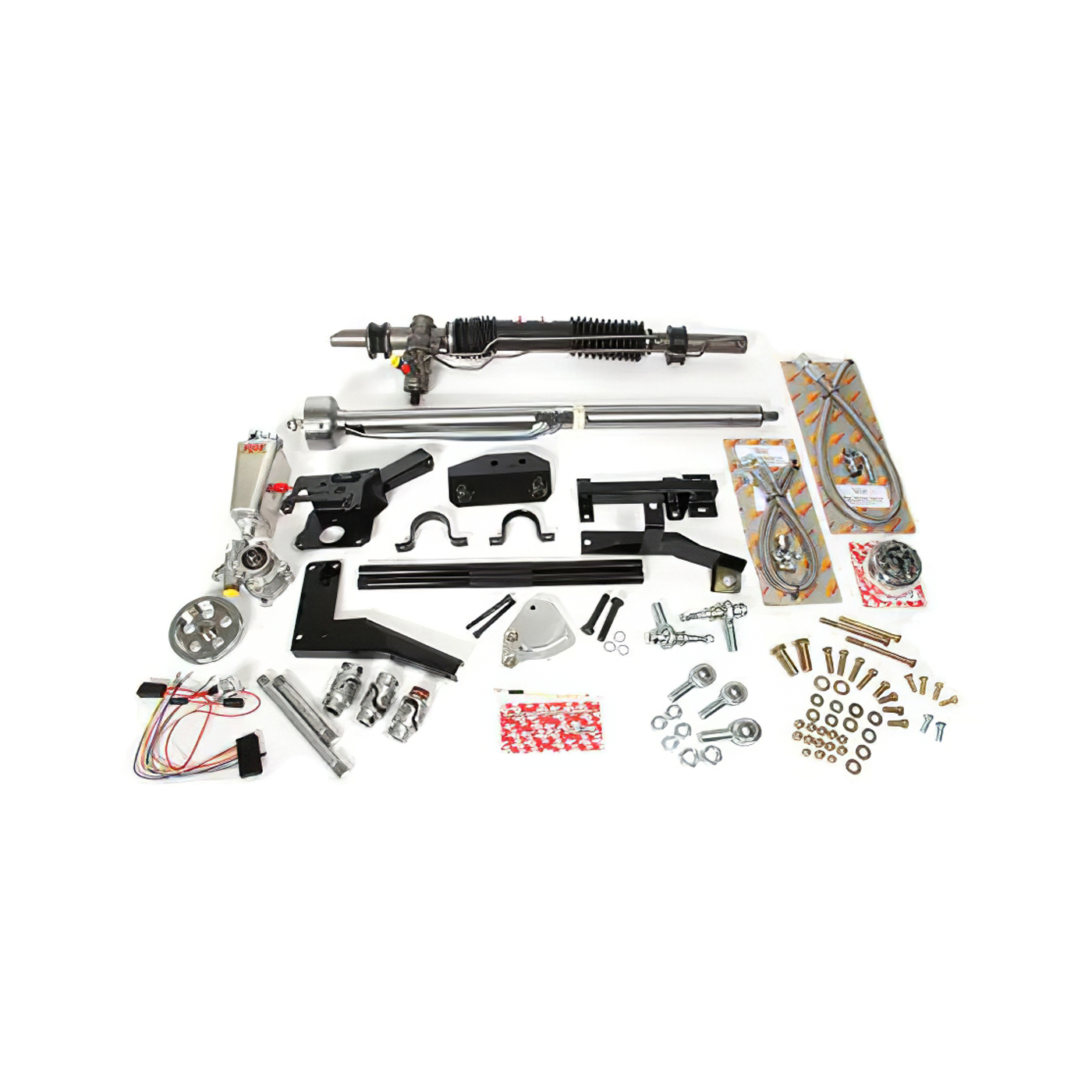 55-62 Steeroids Rack & Pinion Kit - Black Column - Power