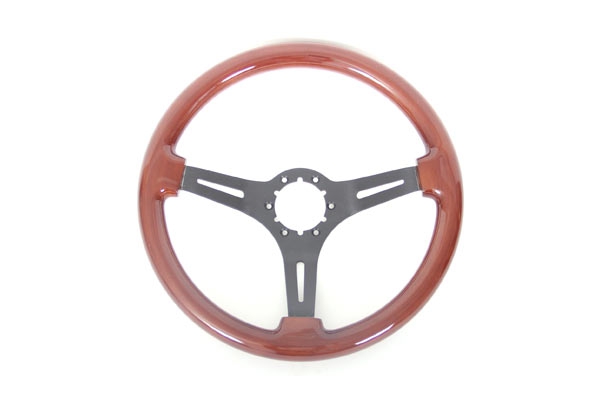 69-82 Mahogany Steering Wheel w/Black Spokes
