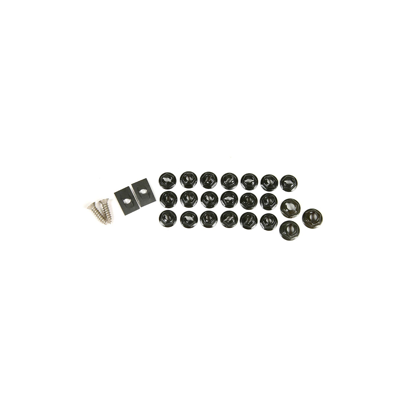 67 427 Hood Insert Molding & Emblem Speed Nut Set (Black Zinc)