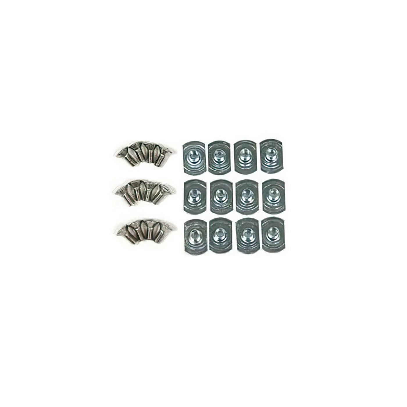 56-62 Convertible Top Header Weatherstrip Screw & T-Nut Set