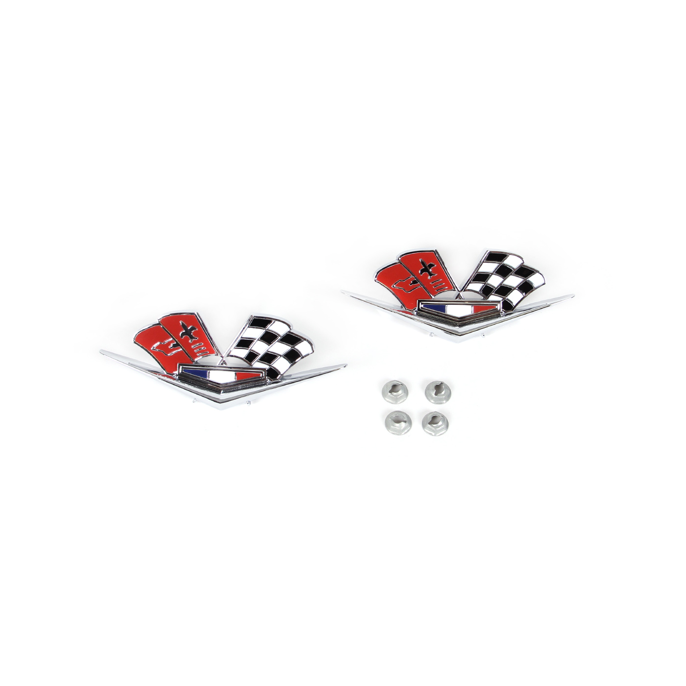 63L-66 Side Cross Flag Emblems (Repro - Dark Red Flag)