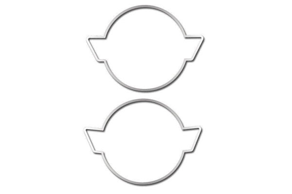84-90 Front & Rear Emblem Stainless Rings 