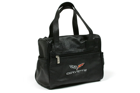 C6 Corvette Embroidered Leather Car Care Kit Bag