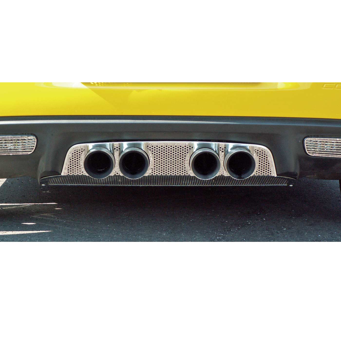 06-13 Z06 & NPP Perforated Stainless Exhaust Filler Panel