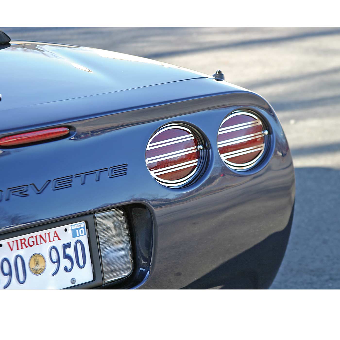 97-04 4pc Polished Stainless Slotted Tail Light Grills