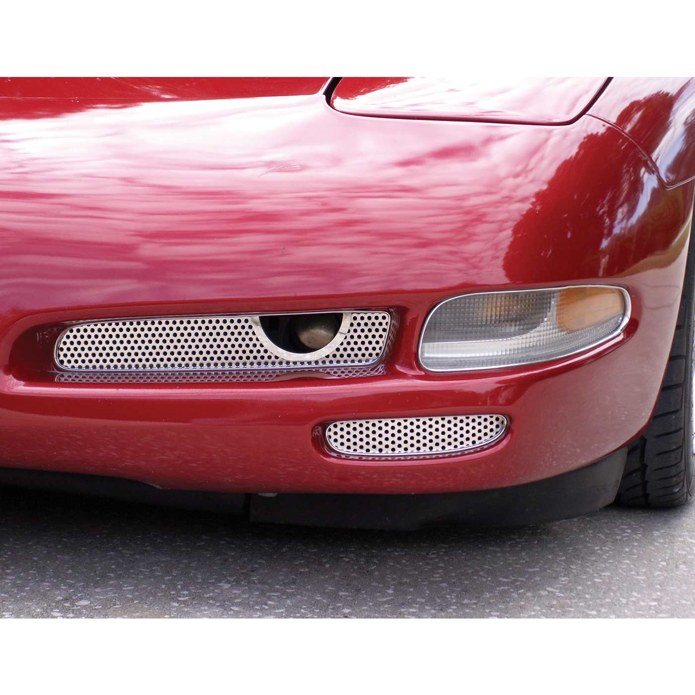 97-04 2pc Perforated Stainless Front Brake Vent Grilles