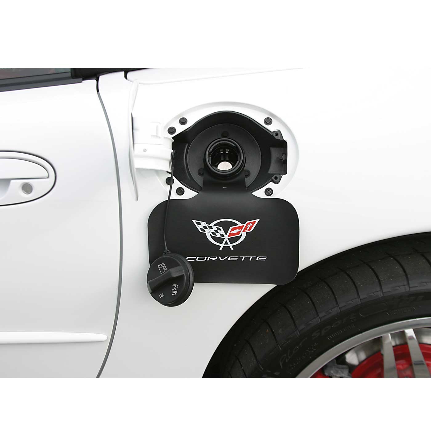 97-04 Gas Door Paint Saver w/C5 Emblem