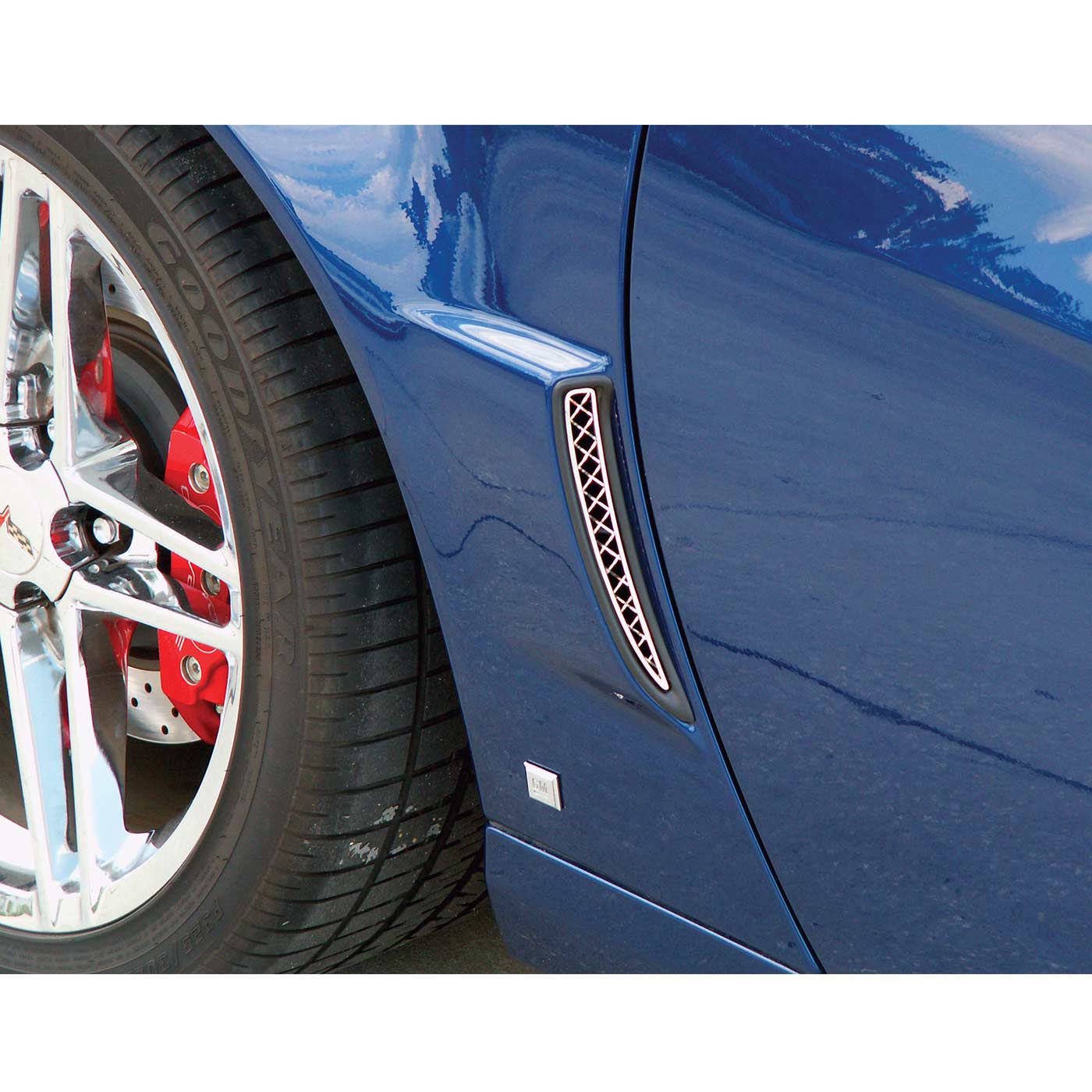 06-13 Z06/GS Laser Mesh Stainless Side Fender Rear Grills