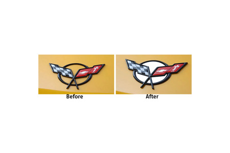 1997-2004 Corvette Polished Stainless 8pc Emblem Inserts