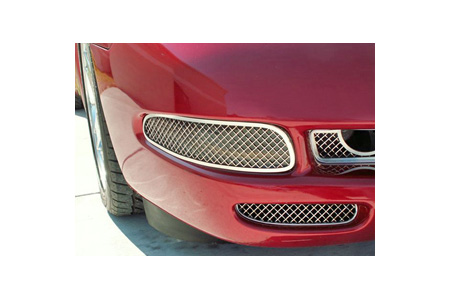 1997-2004 Corvette Laser Mesh Stainless Front Marker Light Grills