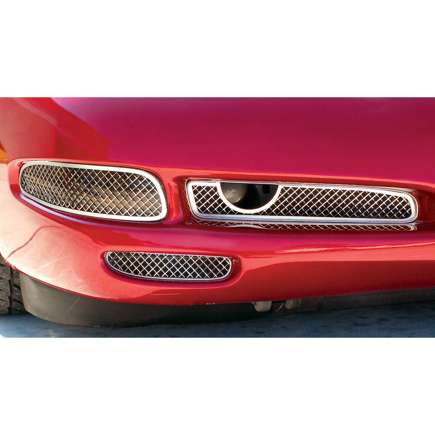 97-04 Laser Mesh Stainless Fog Light Grills