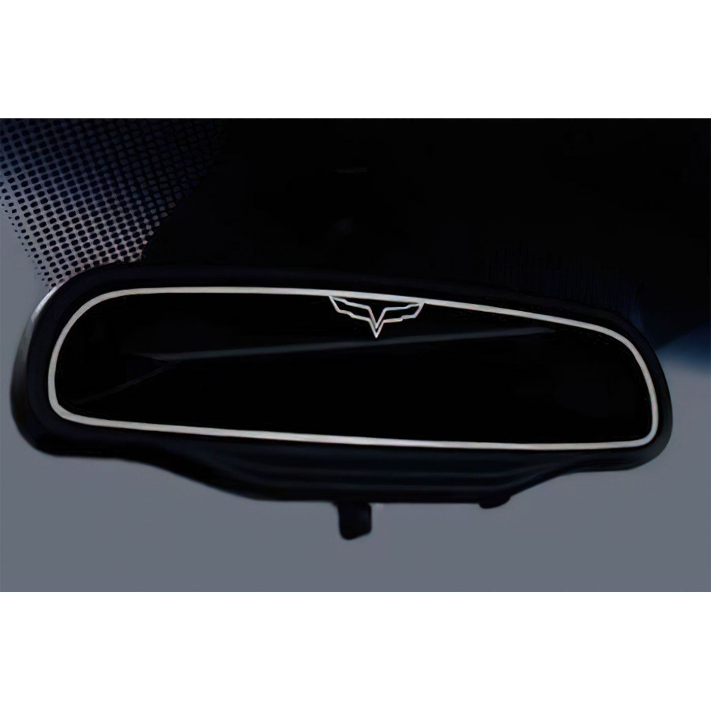 05-13 Inside Mirror Stainless Trim w/C6 Emblem (Auto Dim Mirror)