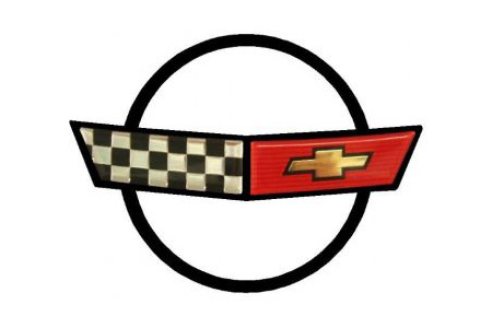 84-90 Corvette Nose Emblem Metal Sign