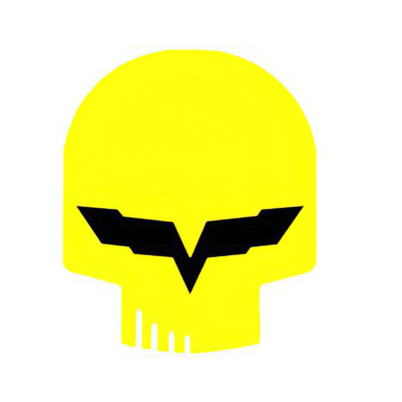 Corvette Jake Yellow Metal Wall Sign (Large) 23"x19"