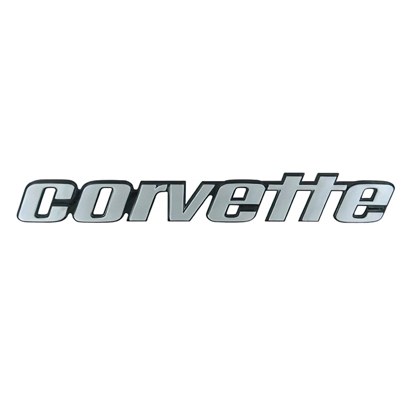 Corvette Rear Bumper Emblem Metal Wall Sign (Large) 30"x4"