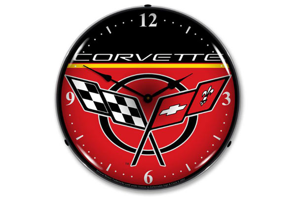 C5 Corvette Emblem Lighted Clock